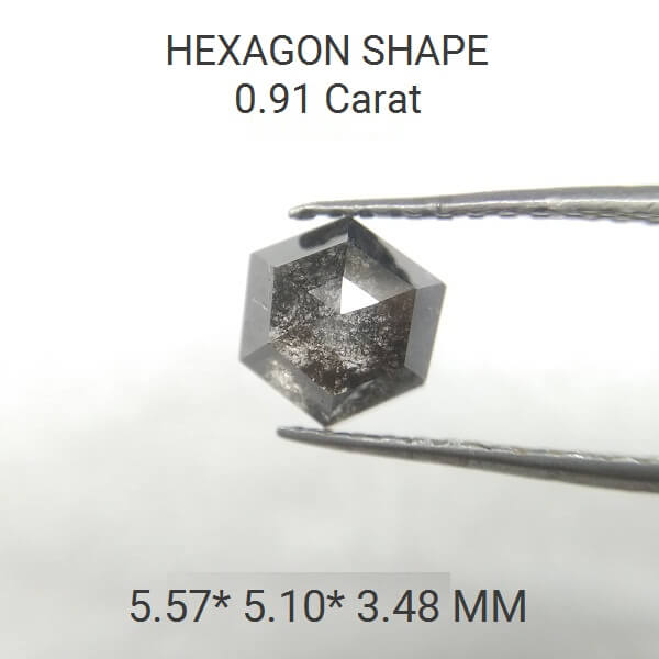 salt and pepper hexagon diamond