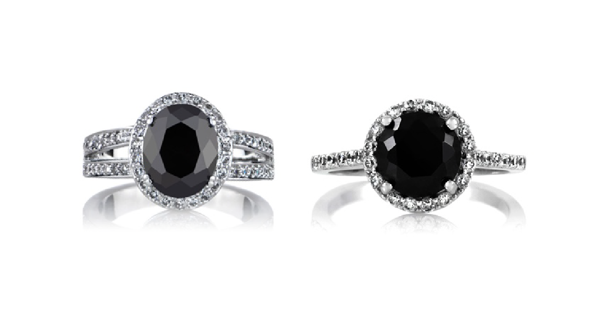 Black Diamond Engagement Ring Settings