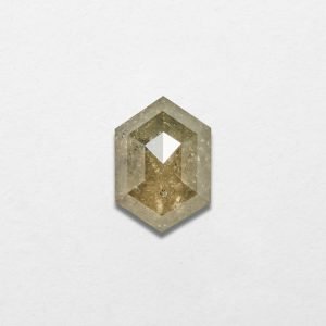 1.36ct Hexagon Shape Salt & Pepper Natural Diamond
