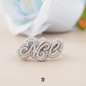 Custom Letter Hip Hop Diamond Ring