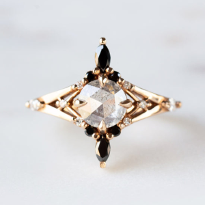 Elysian Salt and Pepper Diamond Ring