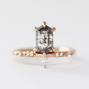 Mysa Salt and Pepper Diamond Ring