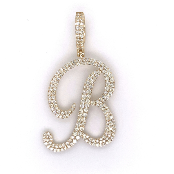 2.50 CT Letter "B" Diamond Pendant