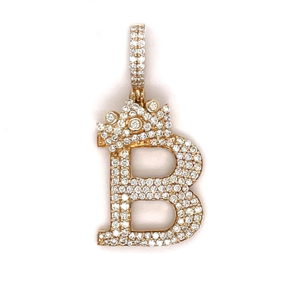 5.50 CT Letter "B" Diamond Pendant