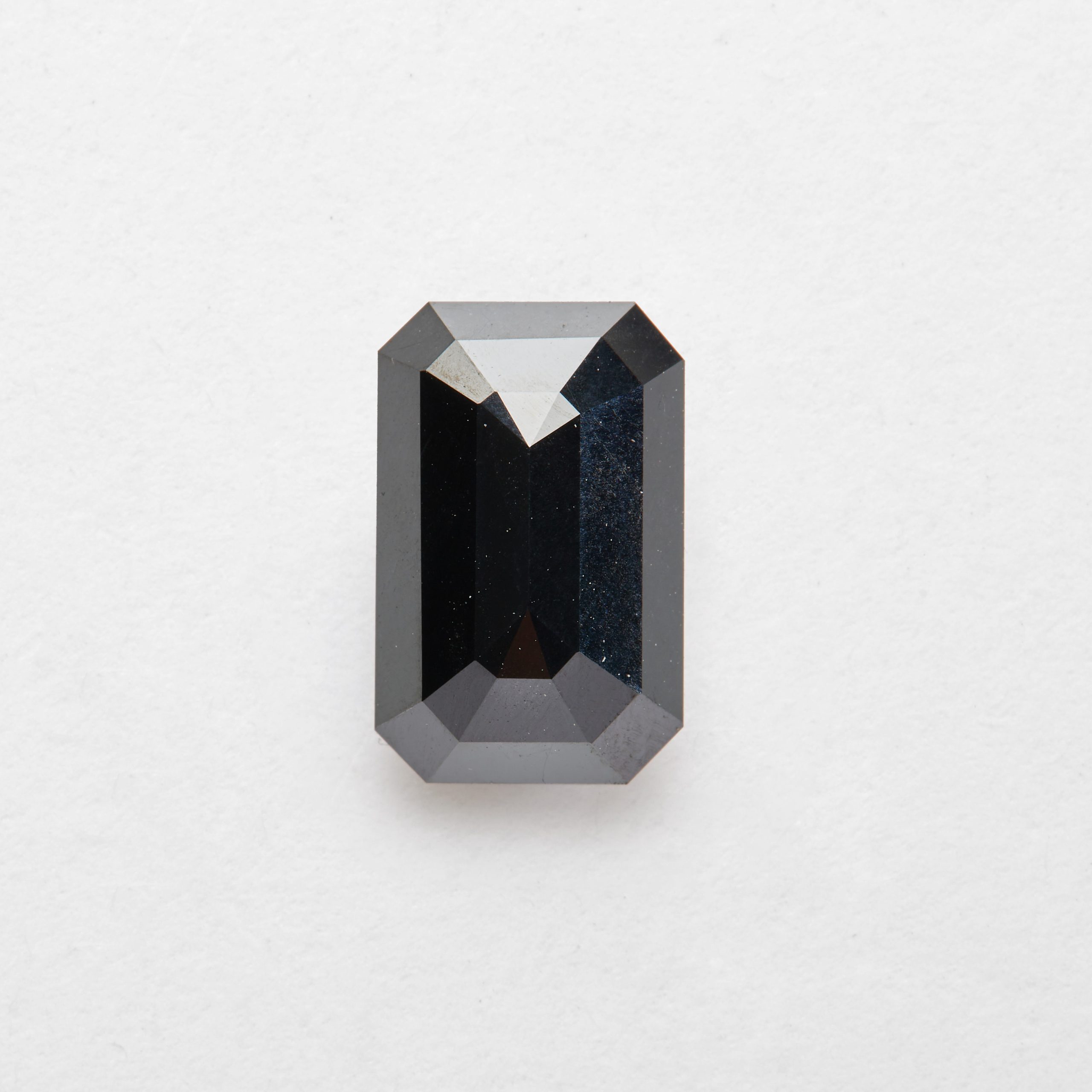 4.34Ct Emerald Cut Salt and Pepper Diamond